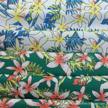 Flower Printed Polyester Garment Fabric/ Home Textile Fabric